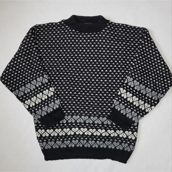 Vintage American Pride Black and White Sweater - Picture 1 of 7